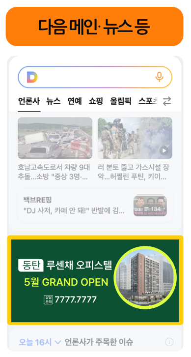 다음 광고 예시